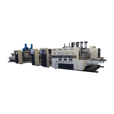 품질  Fully Automatic Inline Flexo Folder Gluer Casemaker with Rotary Die Cutter for Corrugated Carton Box Production 공장