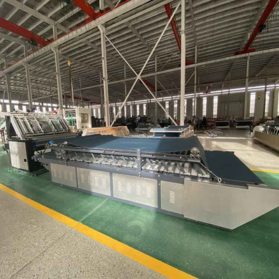 1600 밀리미터 서보 기구에 의한 세미 오토매틱 플루트 라미네이터 기계 6 kw 일 측면은 주름지게 했습니다