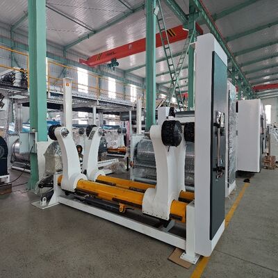 경제 속도 180200m/min 골판지 생산 라인, 공기압 0.5-0.6Mpa, 온도 요구 사항 160°C ~ 180°C, 포장재 생산 보장