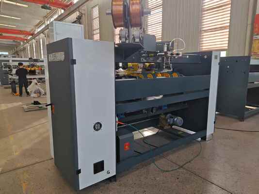 Durable Double Servo Semi Automatic Carton Box Stitching Machine 600 Nails Per Minute Corrugated Box Stitcher